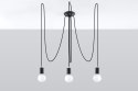 Żyrandol EDISON 3 czarny lampa sufitowa podwieszana pająk trzy żarówki - Sollux Lighting