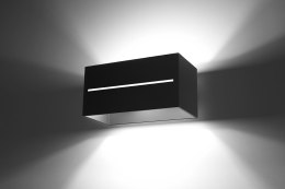 Kinkiet aluminiowy LOBO MAXI czarny lampa ścienna dekoracyjna - Sollux Lighting