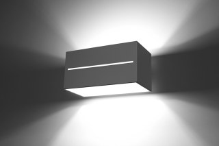 Kinkiet aluminiowy LOBO MAXI szary lampa ścienna dekoracyjna - Sollux Lighting