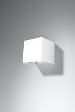 Kinkiet aluminiowy LUCA LED IP54 biały lampa zewnętrzna elewacyjna - Sollux Lighting