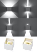 Aluminiowy kinkiet LUCA biały lampa ścienna dekoracyjna LED IP54 - Sollux Lighting - wizualizacja