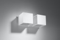 Kinkiet QUAD 2 biały nowoczesny podwójny dekoracyjny - Sollux Lighting