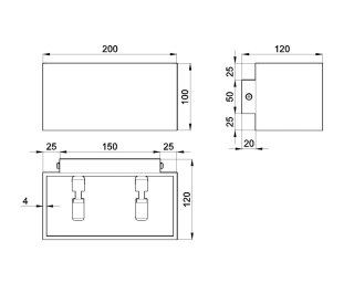 Kinkiet QUAD MAXI szary - Sollux Lighting