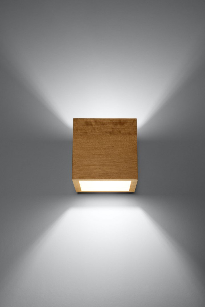 Kinkiet QUAD naturalne drewno - Sollux Lighting Kinkiet QUAD naturalne drewno - Sollux Lighting