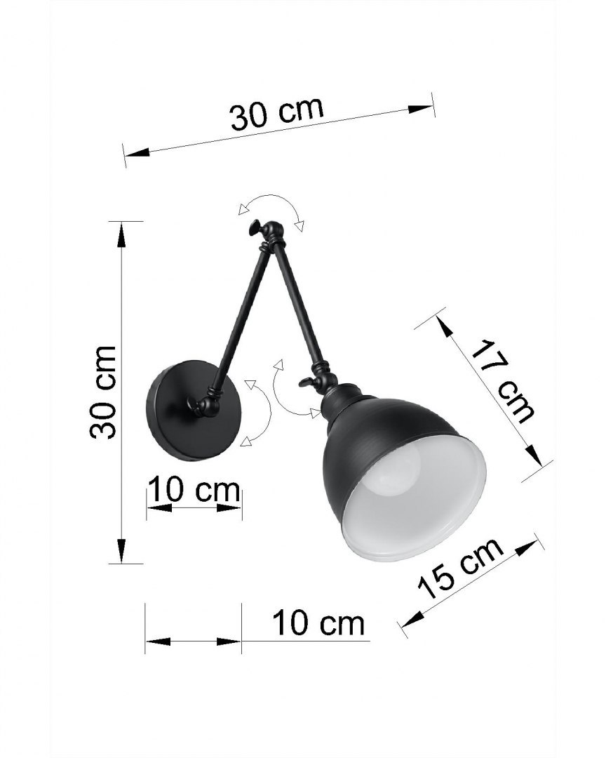 Kinkiet STARK KLOSZ czarny - Sollux Lighting Kinkiet STARK KLOSZ czarny - Sollux Lighting