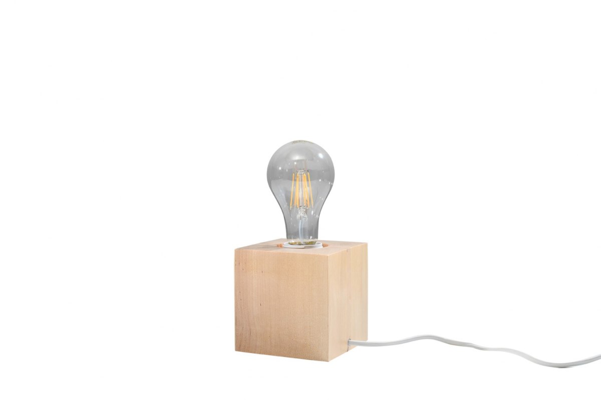 Lampka biurkowa ARIZ naturalne drewno - Sollux Lighting Lampka biurkowa ARIZ naturalne drewno - Sollux Lighting
