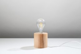 Lampka biurkowa SALGADO naturalne drewno - Sollux Lighting