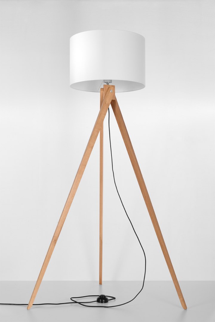 Lampa podłogowa LEGNO 2 naturalne drewno - Sollux Lighting Lampa podłogowa LEGNO 2 naturalne drewno - Sollux Lighting