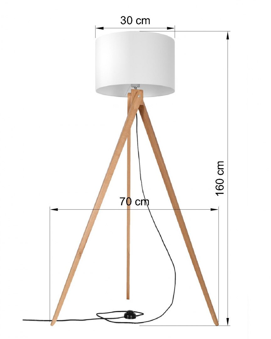 Lampa podłogowa LEGNO 2 naturalne drewno - Sollux Lighting Lampa podłogowa LEGNO 2 naturalne drewno - Sollux Lighting