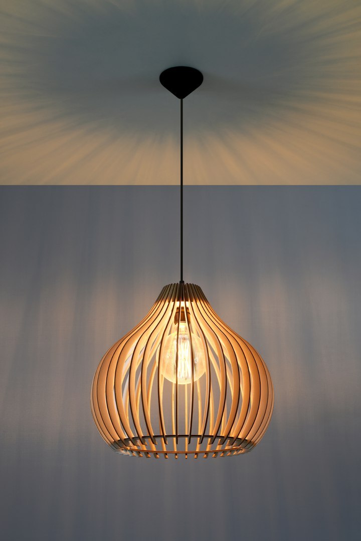 Lampa wisząca drewniana APRILLA - Sollux Lighting