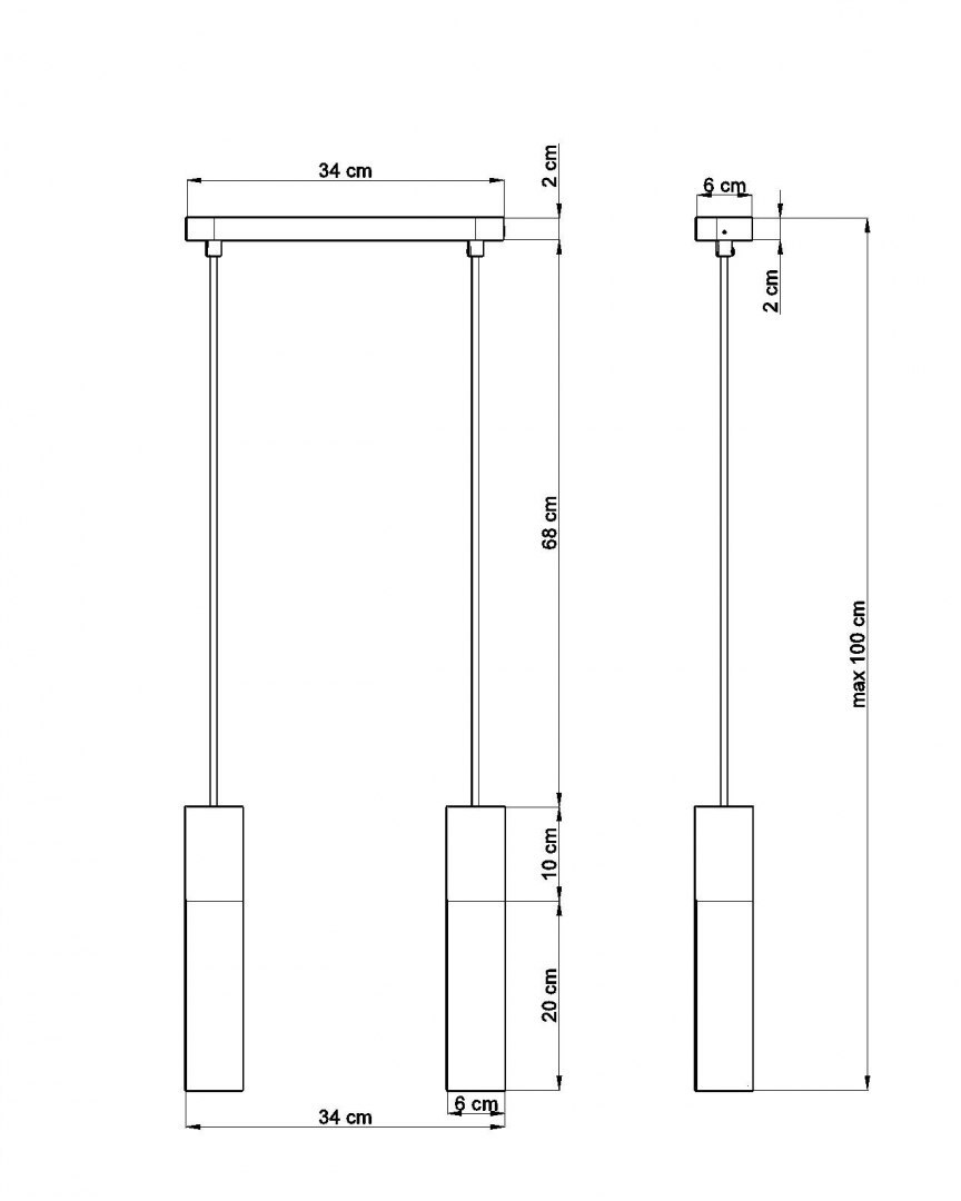Lampa wisząca PABLO 2 biała - Sollux Lighting Lampa wisząca PABLO 2 biała - Sollux Lighting