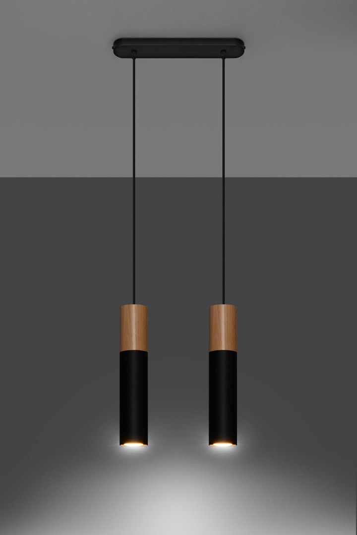 Lampa wisząca PABLO 2 czarna - Sollux Lighting Lampa wisząca PABLO 2 czarna - Sollux Lighting