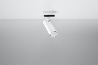 Plafon DIREZIONE 1 biała regulowana tuba spot - Sollux Lighting