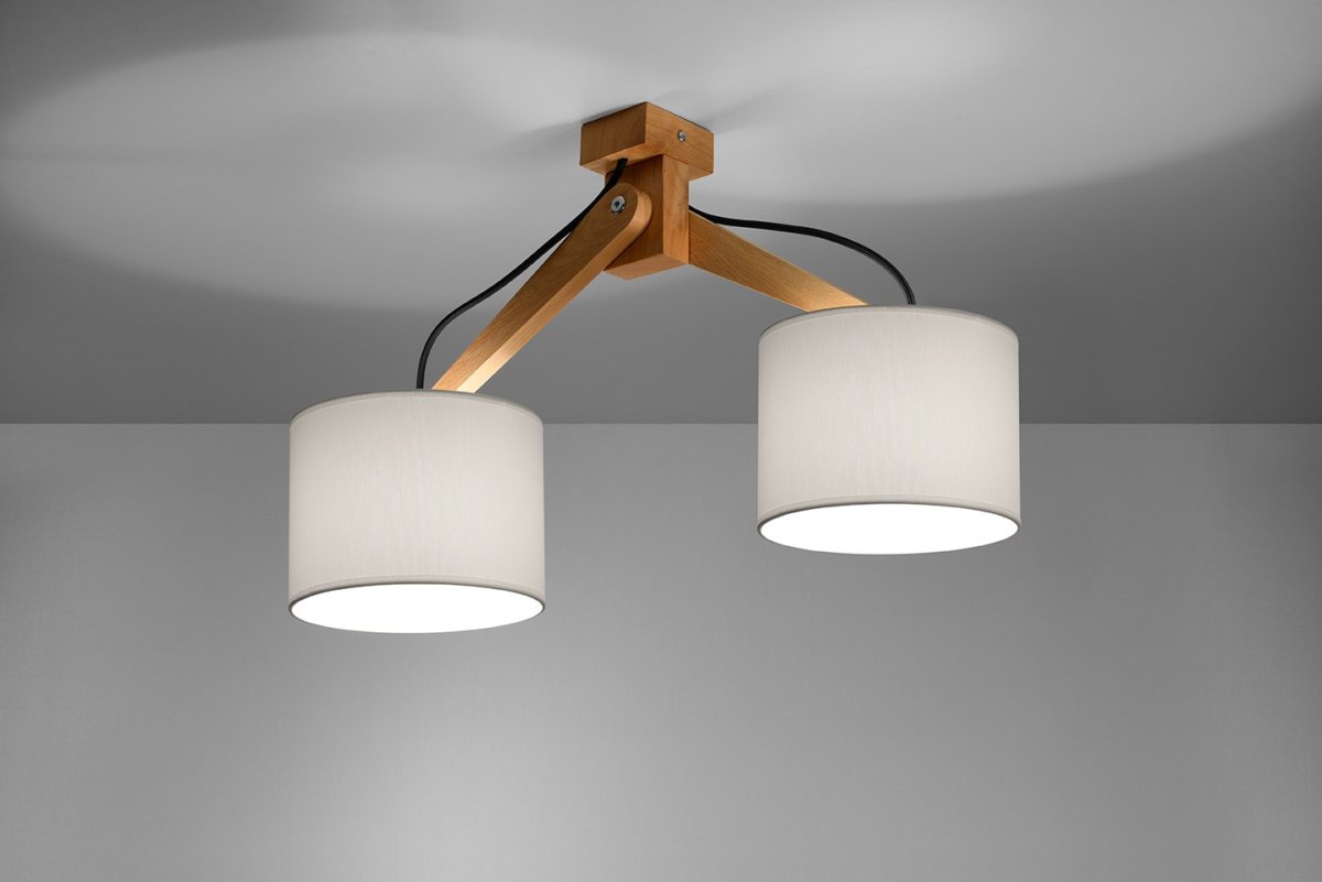 Plafon LEGNO 2 naturalne drewno - Sollux Lighting Plafon LEGNO 2 naturalne drewno - Sollux Lighting