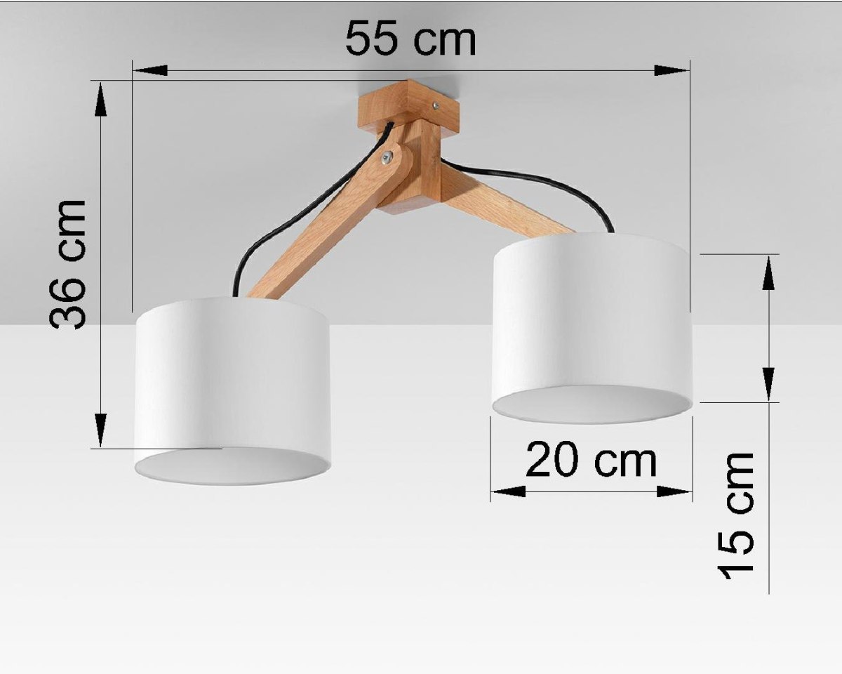 Plafon LEGNO 2 naturalne drewno - Sollux Lighting Plafon LEGNO 2 naturalne drewno - Sollux Lighting