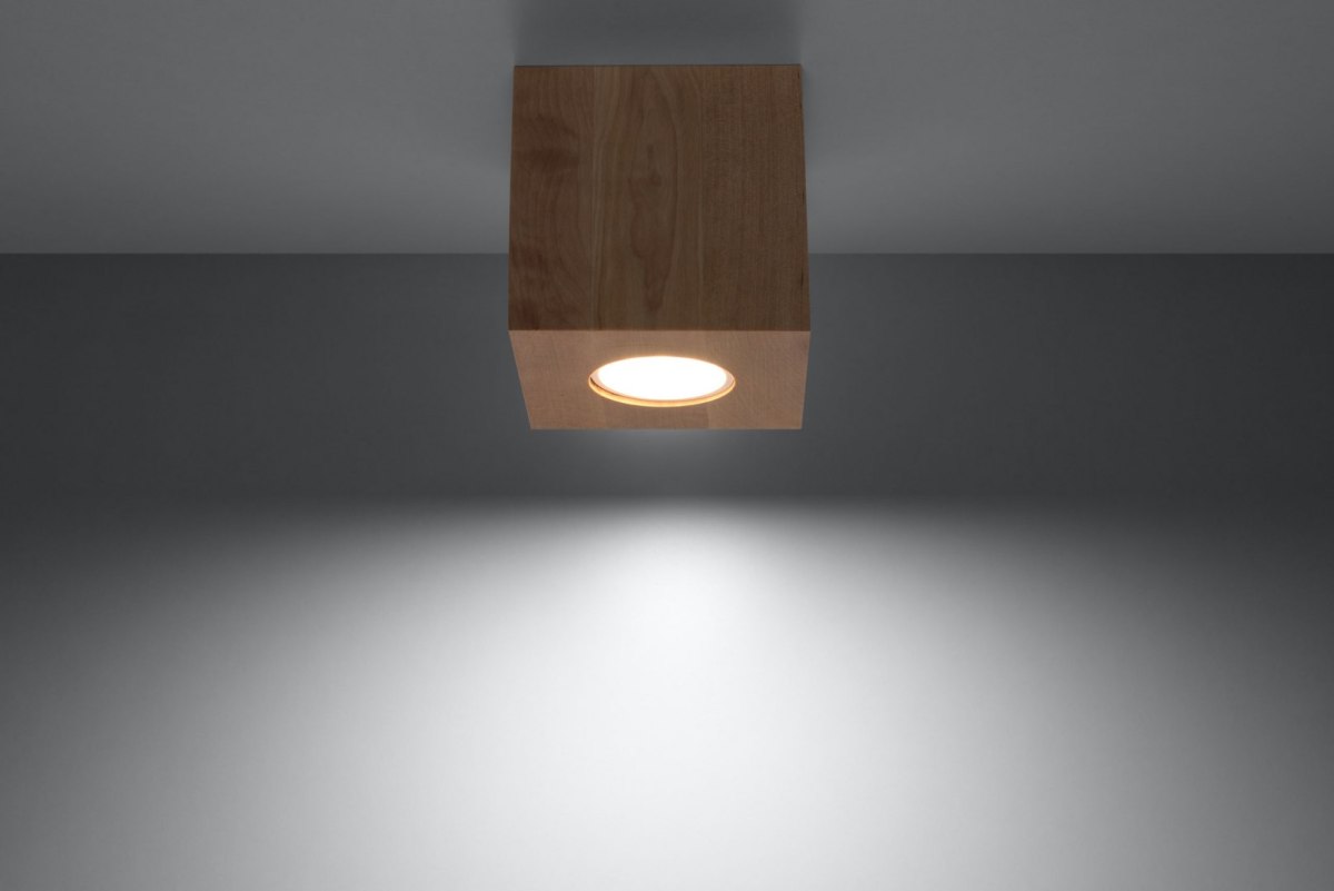 Oprawa natynkowa QUAD naturalne drewno - Sollux Lighting