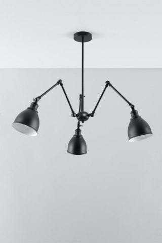 Lampa wisząca STARK KLOSZ 3 czarny - Sollux Lighting