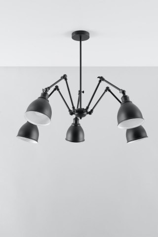 Lampa wisząca STARK KLOSZ 5 czarny - Sollux Lighting