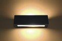 Kinkiet ceramiczny VEGA czarny lampa ścienna dekoracyjna - Sollux Lighting - lampa się świeci