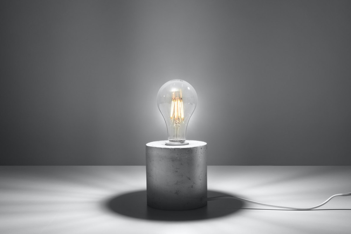 Lampka nocna SALGADO beton - Sollux Lighting Lampka nocna SALGADO beton - Sollux Lighting