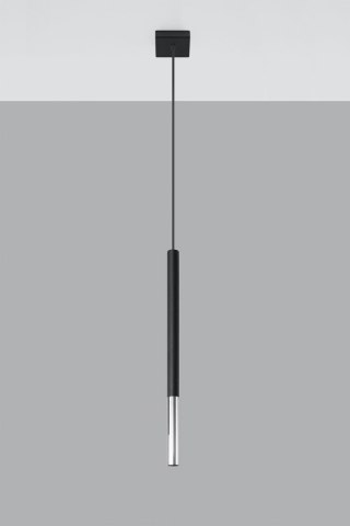 Lampa wisząca MOZAICA 1 czarny / chrom - Sollux Lighting
