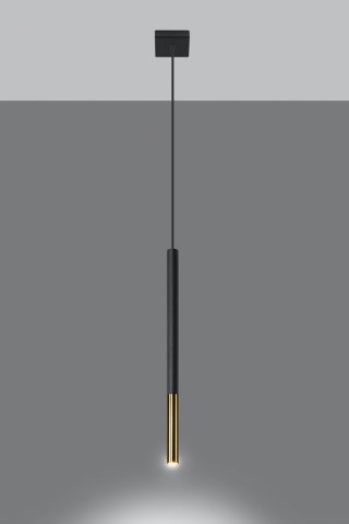 Lampa wisząca MOZAICA 1 czarny / złoty - Sollux Lighting