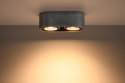 Plafon BASIC 2 beton podwójna - Sollux Lighting - zapalona lampa