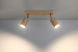 Plafon BERG 2 naturalne drewno - Sollux Lighting