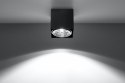 Plafon BLAKE czarny kostka sześcian aluminium oświetlenie sufitowe - Sollux Lighting - wizualizacja