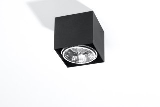 Plafon BLAKE czarny kostka sześcian aluminium oświetlenie sufitowe - Sollux Lighting