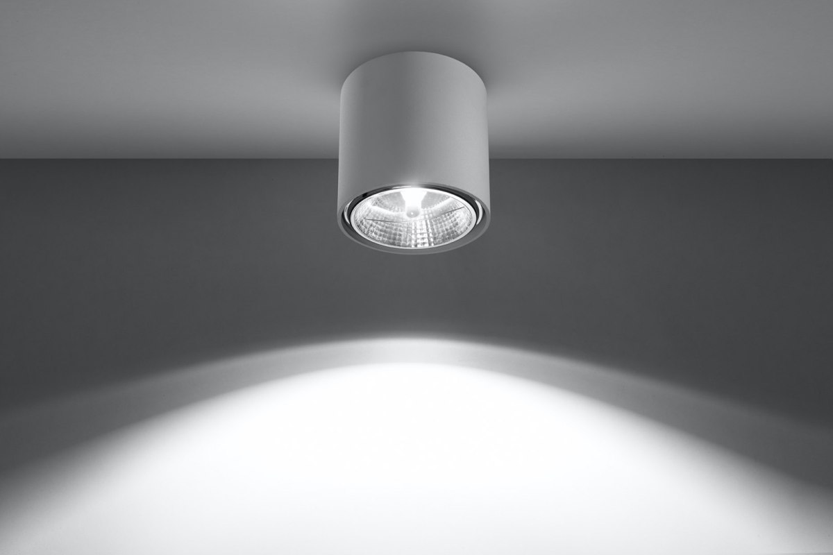 Plafon TIUBE biały aluminium oświetlenie sufitowe - Sollux Lighting - wizualizacja