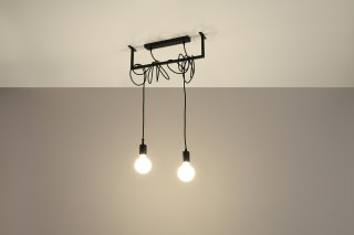 Lampa wisząca SALAMANCA 2 podwójna w stylu loft industrialnym - Sollux Lighting