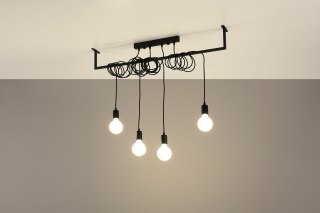 Lampa wisząca SALAMANCA 4 styl loft żarówki - Sollux Lighting