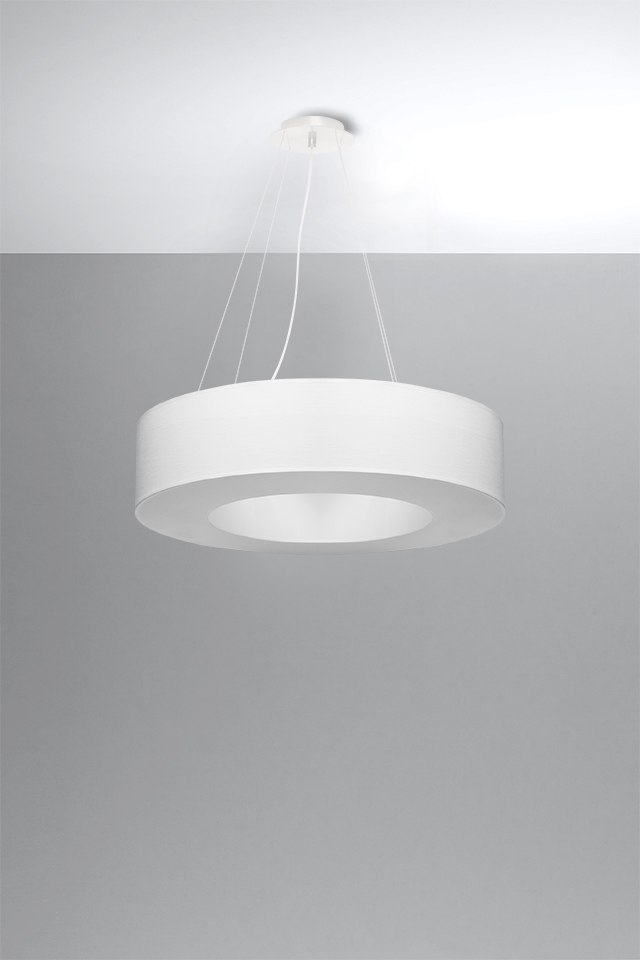 Żyrandol SATURNO 70 biały lampa wisząca - Sollux Lighting - wizualizacja Żyrandol SATURNO 70 biały lampa wisząca - Sollux Lighting - wizualizacja