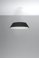 Lampa wisząca VEGA 60 duża z czarnym abażurem - Sollux Lighting