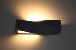 Kinkiet ceramiczny SIGMA czarny lampa ścienna dekoracyjna - Sollux Lighting