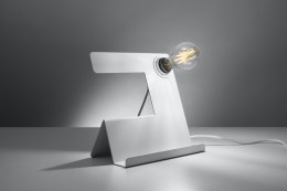 Lampa biurkowa INCLINE biała stalowa - Sollux Lighting