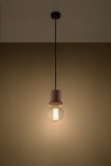 Lampa wisząca MILO żarówka na kablu drewno naturalne - Sollux Lighting - wizualizacja