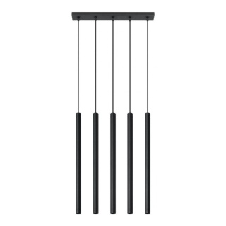 Lampa wisząca PASTELO 5 czarna - Sollux Lighting
