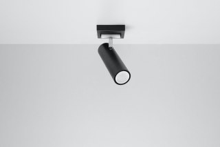 Plafon DIREZIONE 1 czarna regulowana tuba spot - Sollux Lighting