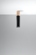Lampa natynkowa PABLO czarna tuba sufitowa - Sollux Lighting