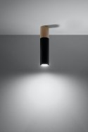 Lampa natynkowa PABLO czarna tuba sufitowa - Sollux Lighting