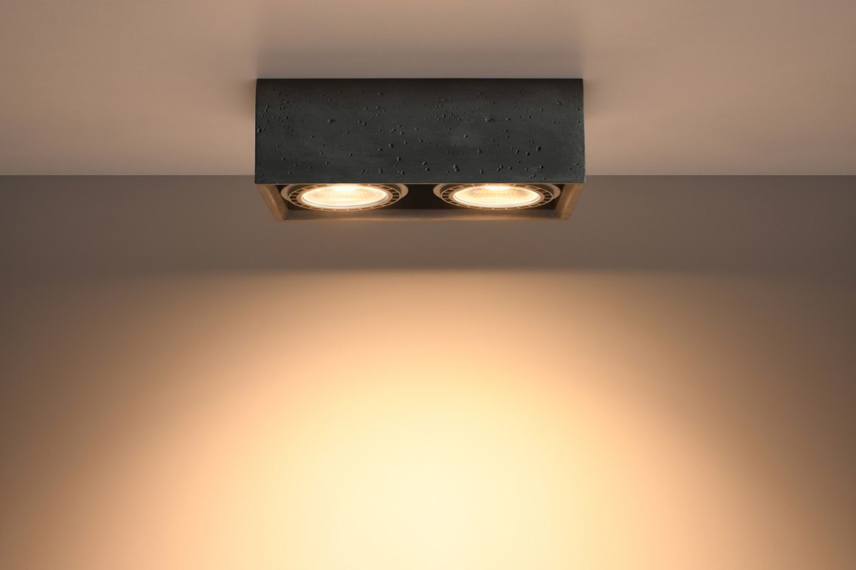 Plafon QUATRO 2 betonowy podwójny oświetlenie sufitowe - Sollux Lighting