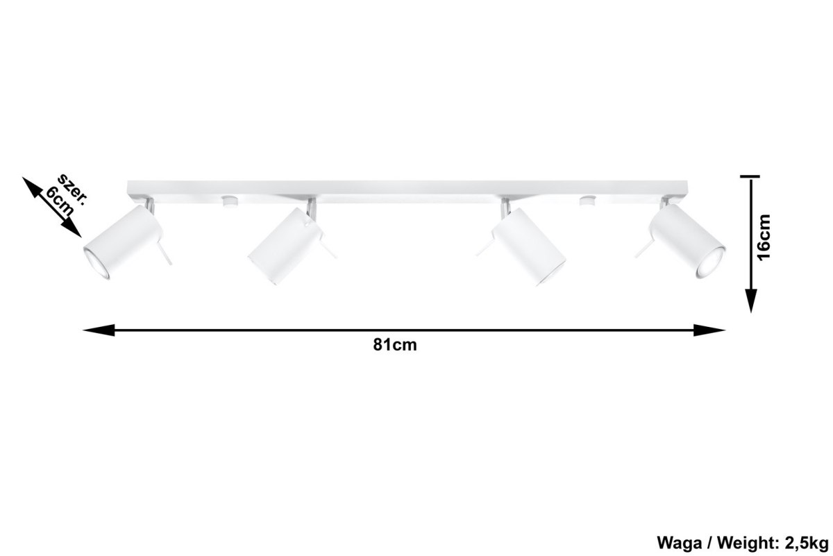 Plafon RING 4L biały - Sollux Lighting Plafon RING 4L biały - Sollux Lighting