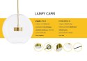 Lampa wisząca CAPRI DISC 3 złota LED potrójna kaskada szklane klosze - King Home