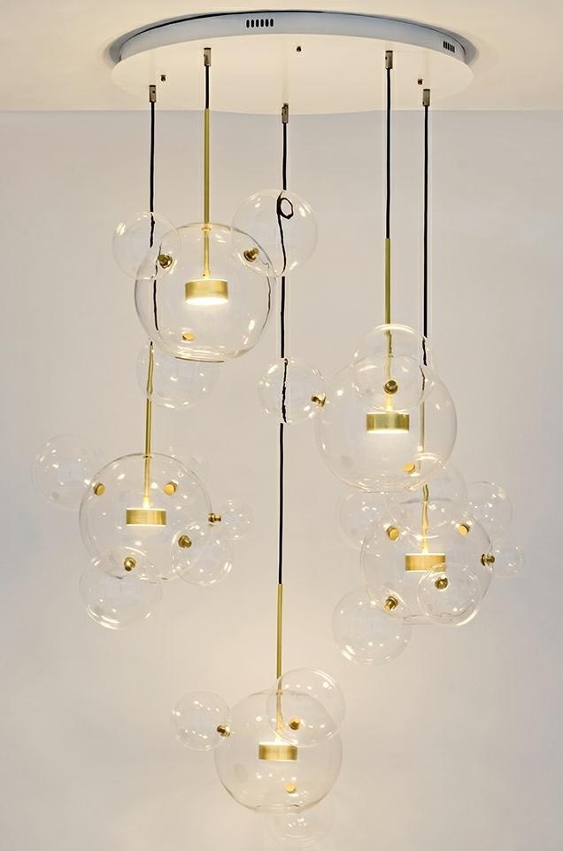 Lampa wisząca CAPRI DISC 5 złota LED - King Home Lampa wisząca CAPRI DISC 5 złota LED - King Home