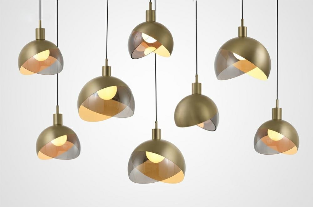 Lampa wisząca GLOBO 25 złota - metal, szkło King Home Lampa wisząca GLOBO 25 złota - metal, szkło King Home