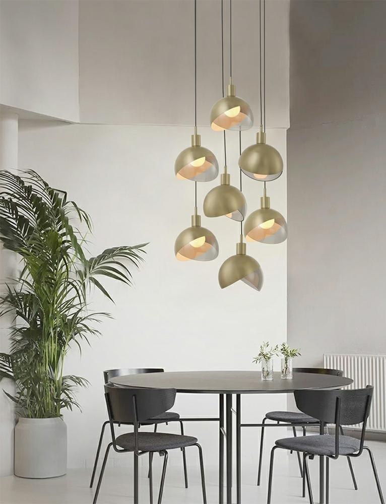 Lampa wisząca GLOBO 25 złota - metal, szkło King Home Lampa wisząca GLOBO 25 złota - metal, szkło King Home