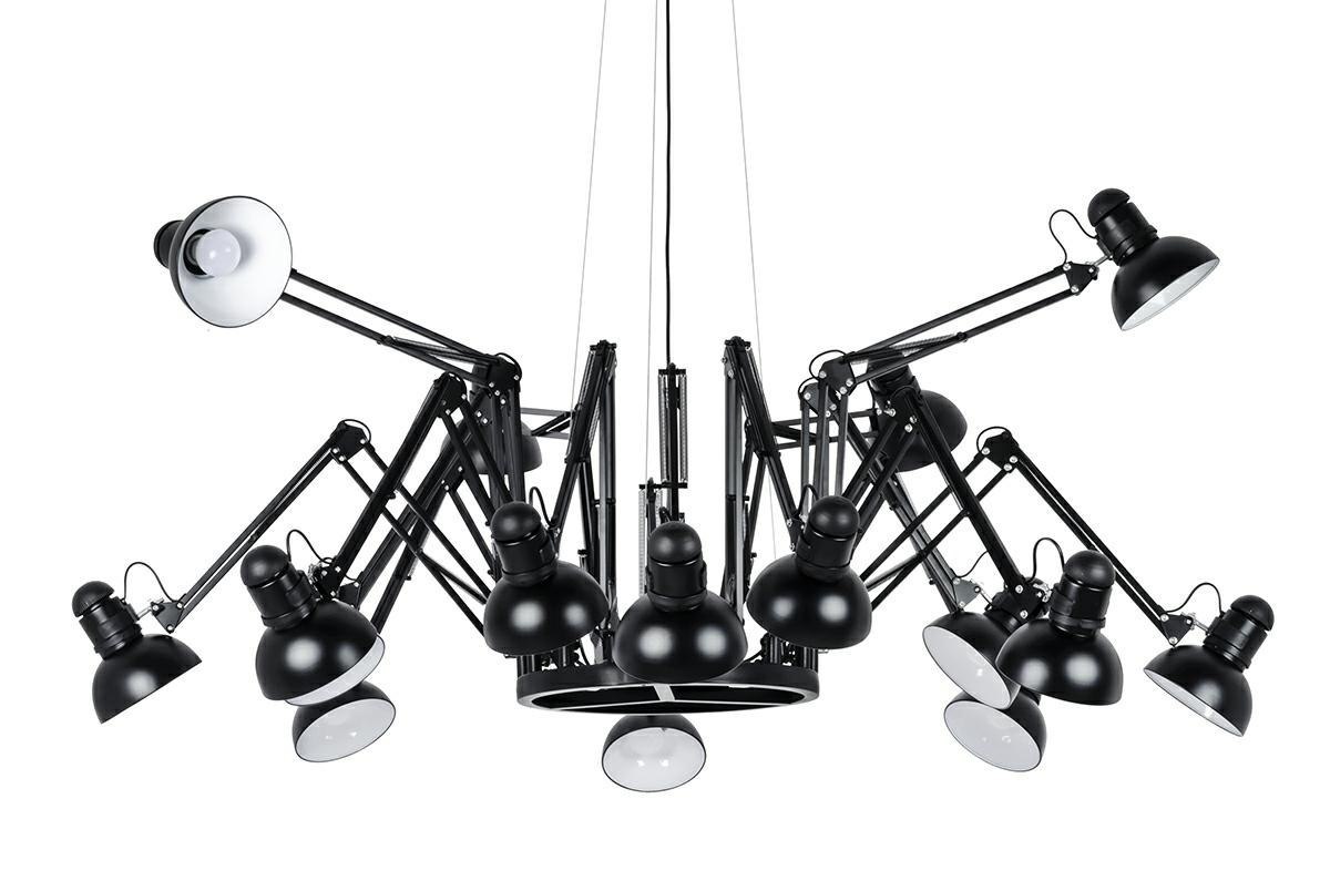 Lampa wisząca RAGNO 16 czarna - aluminium King Home Lampa wisząca RAGNO 16 czarna - aluminium King Home
