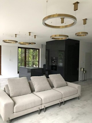 Lampa wisząca RING 80 złota - LED, stal King Home